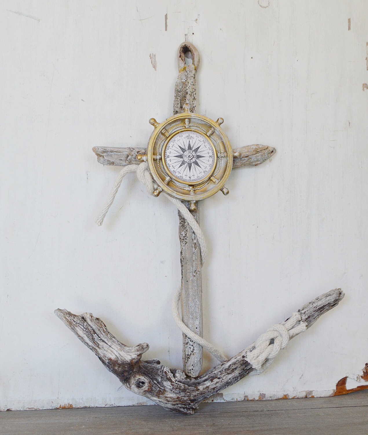 Driftwood Anchor Large Driftwood Anchor Driftwood Wall Art