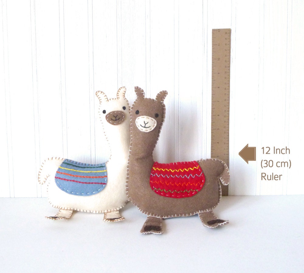 Llama Sewing Pattern Felt Llama Pattern by LittleSoftieShoppe