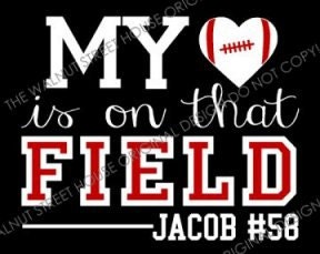 my heart is on the field football shirt