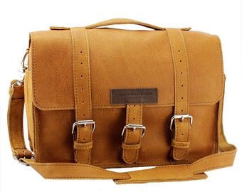 14" Grizzly Sonoma Buckhorn Leather Camera Bag - 14-BUC-GZ-LCAM