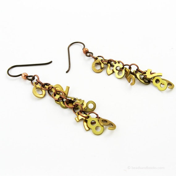 Math Earrings Number Jewelry for Math Geek Teacher