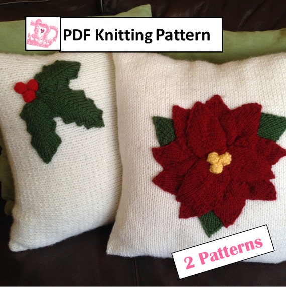 Christmas Knitting Pattern bundle, Holly Leaves 12