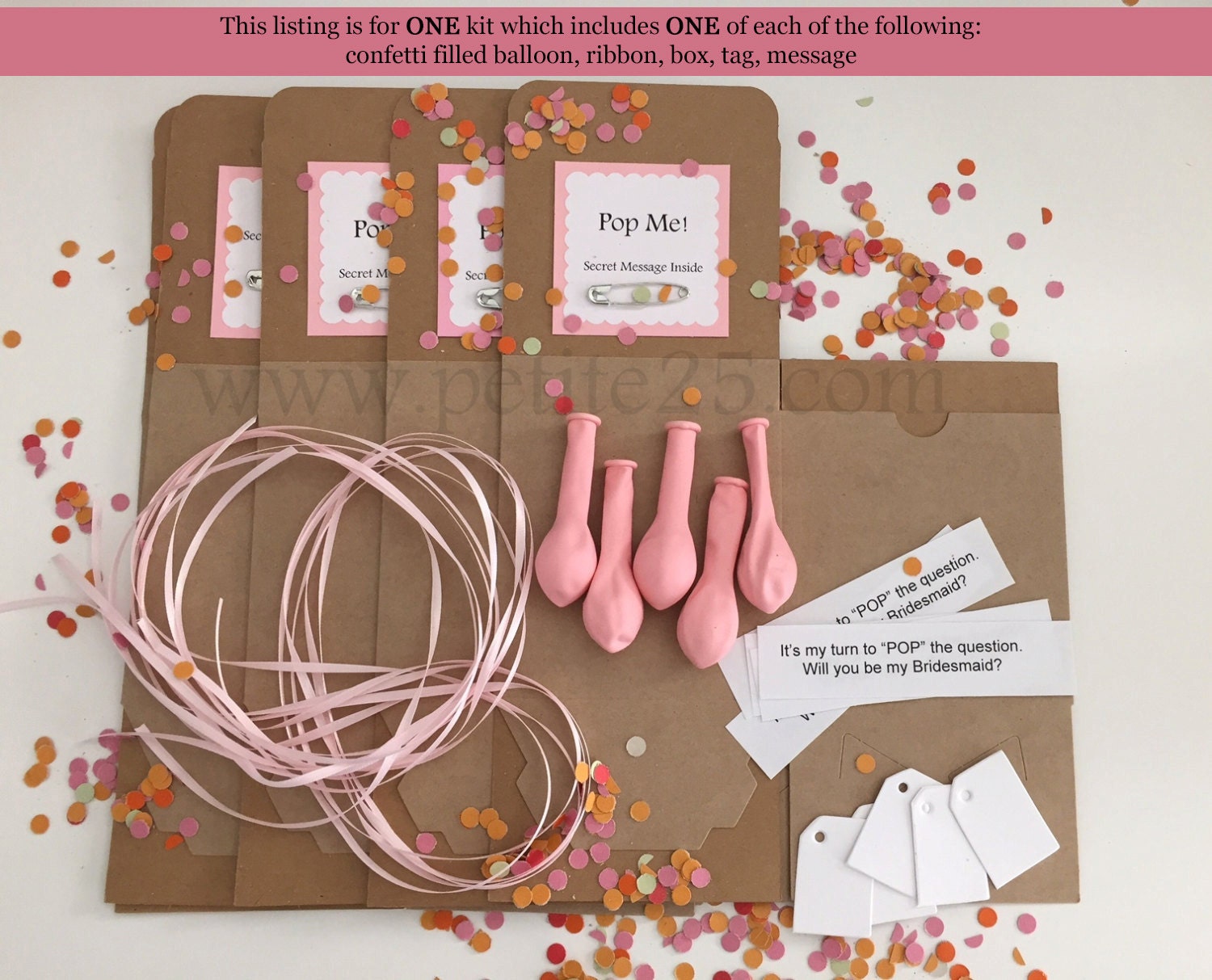 Ãén 1 diy pop de ballon kit geheime boodschap binnen door petite25