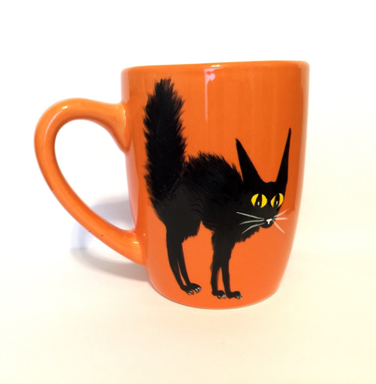 Black Cat Coffee Mug Black Cat Halloween Mug Halloween