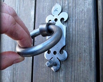 DOOR KNOCKER - Forged and Signed by Blacksmith Naz - Door Accessories - Metal Art