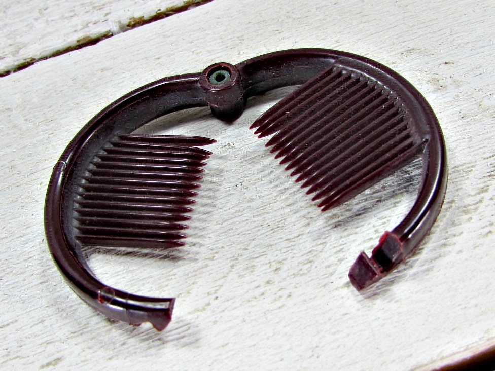 Vintage Hair Bun Holder Ponytail Holder TortoiseShell Hair