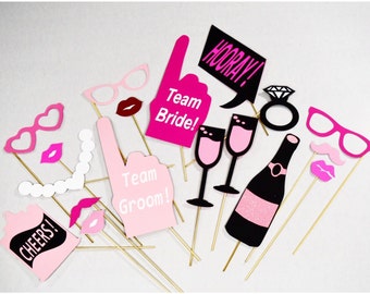 21 pc set Bachelorette Photo booth Props