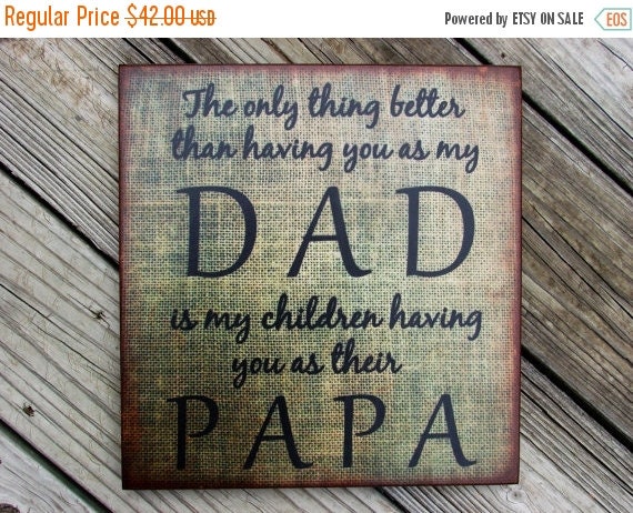 FATHERS DAY SALE Distressed Wood Sign Dad Papa by DoodlesinBloom