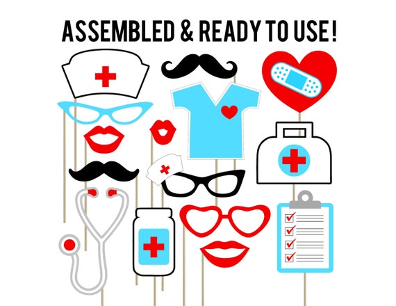 Nurse Photo Booth Props . Nursing Photo Booth Props . Doctor