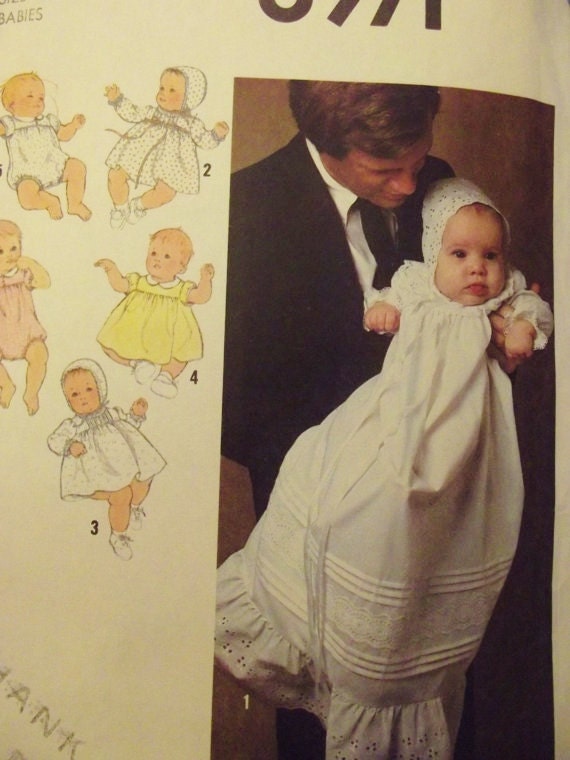 Vintage Pattern Baby Dresses Christening Gown