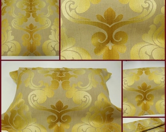 GP & JBaker Bartizan-Maize -Upholstery Fabric W 25x24.5 inches L -Luxury Fabric- Italian Damask Fabric