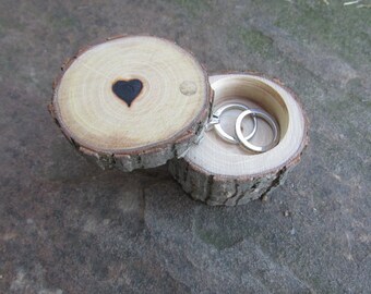 Personalized Wedding Ring Box, Engagement Ring Box ~ Made from Reclaimed Elm or Oak