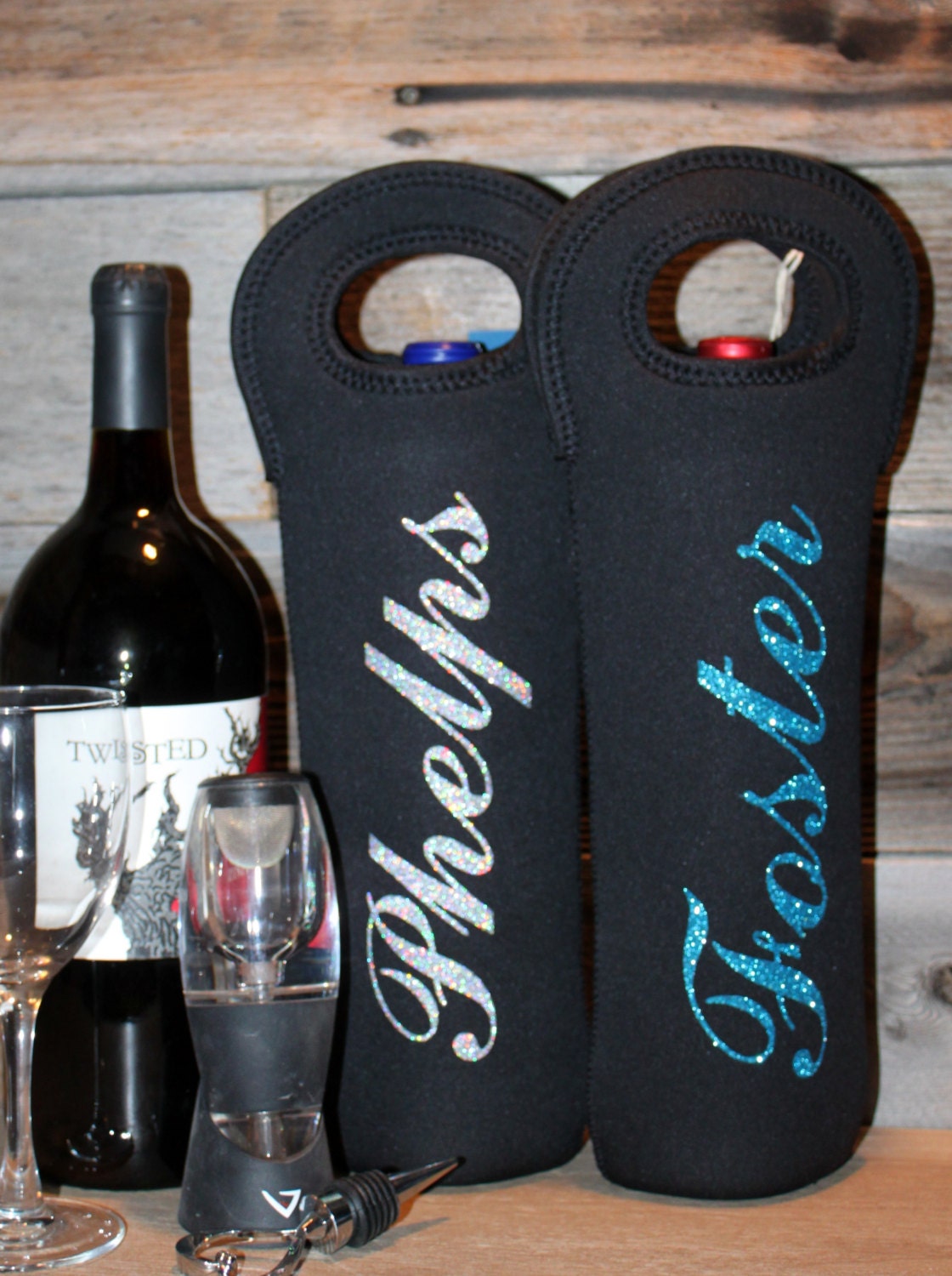 handmade wine bags