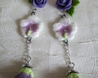 Ravissantes boucles d'oreilles "des fleurs"
