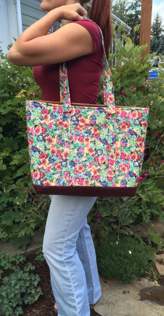 Tote bag large tote travel bag diaper bag by BillettesBaubles