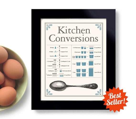 conversion-chart-for-kitchen-art-print-vintage-kitchen-decor