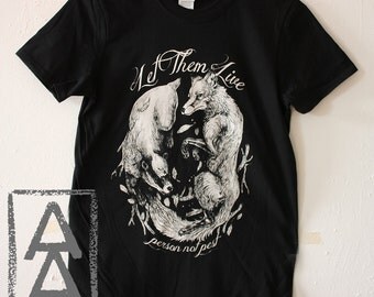 Let them live vegan animal rights shirt punk