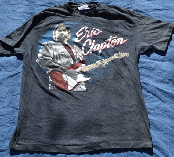 1988 Eric Clapton T-Shirt Rock Tee Shirt Vintage Classic Blues