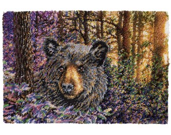 Bear at Twilight Latch Hook Rug