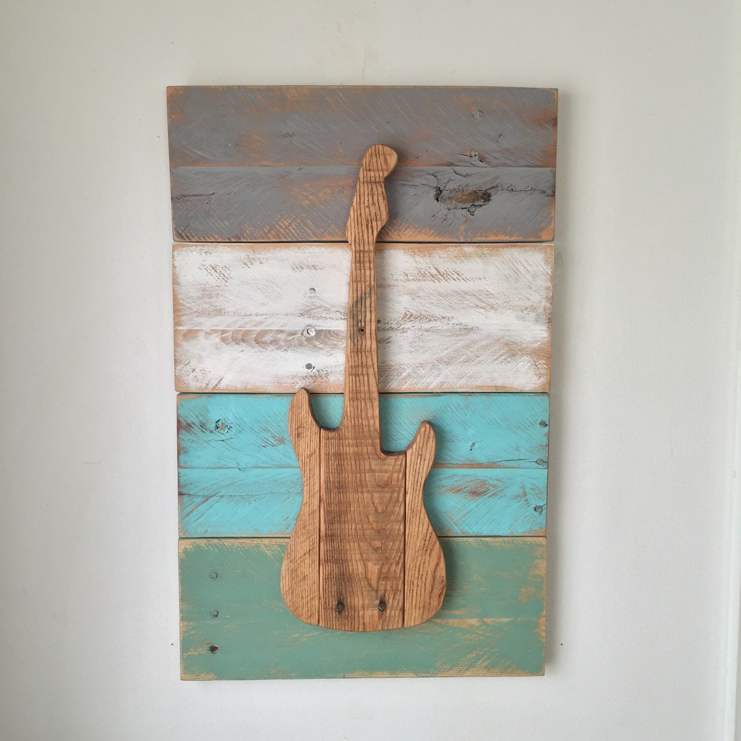 Guitar Rustic Home Decor  Wall Hanging 