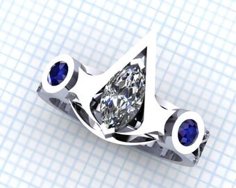 Assassins Creed inspired engagement/statement/novelty ring