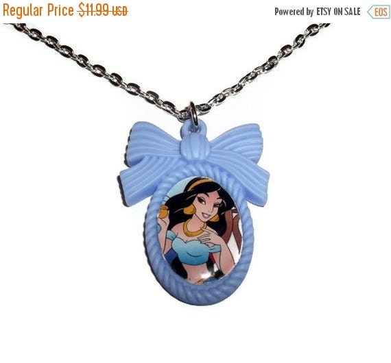 Jasmine Necklace Disney Princess Aladdin by KitschBitchJewellery