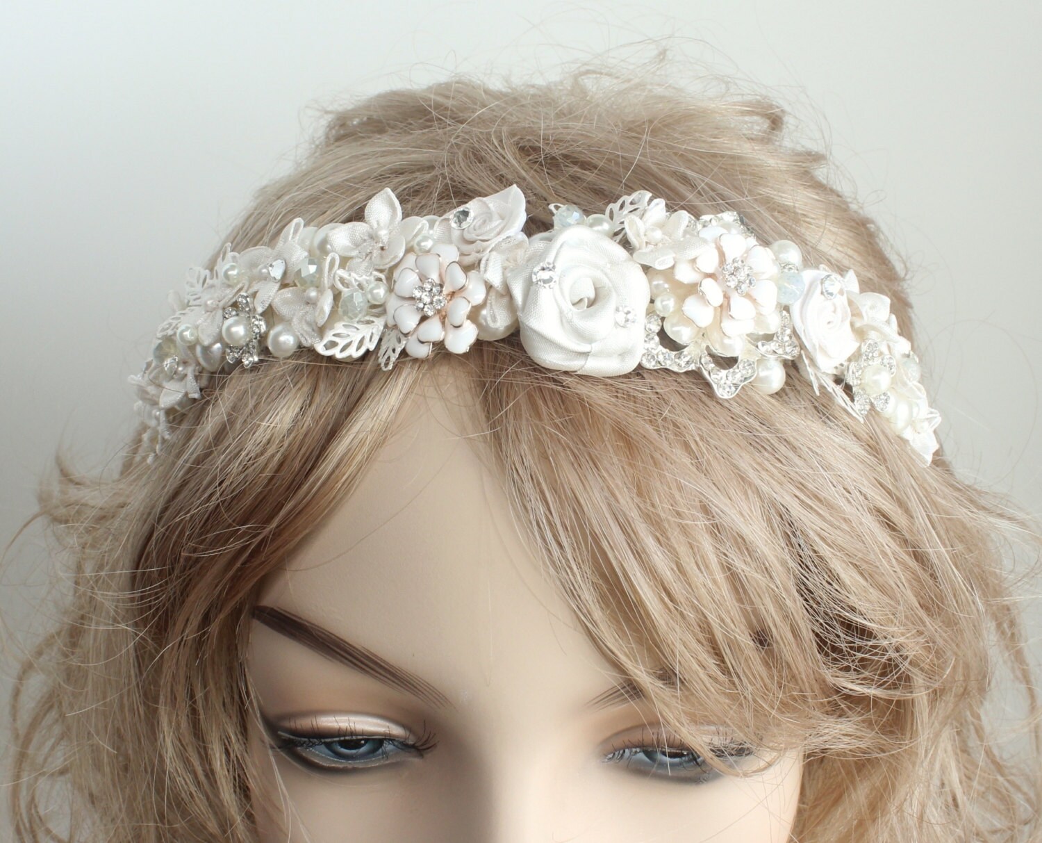 Bridal Tiara Wedding Hair Accessories Boho Tiara Wedding