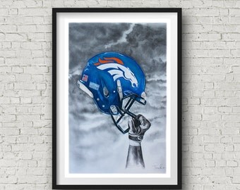 Denver Broncos Wall Decor denver broncos art | etsy Denver Broncos Wall Decor denver broncos art | etsy