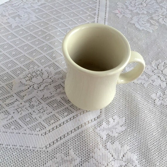 Vintage White Ceramic Restaurant Ware Coffee Cup by Delco