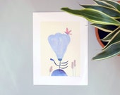Illustration // Poster // Digital art print on paper // Big Flower