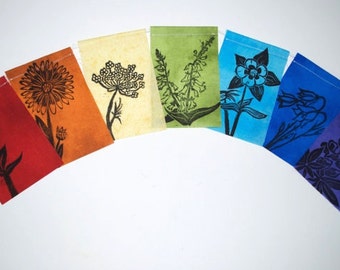Colorado Wildflowers Gratitude Flags, Prayer flags, garden banner, (small),