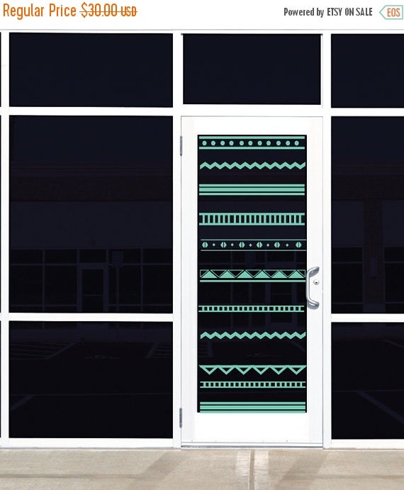 ON SALE Modern Shapes Door Pattern Decal Wall by danadecals