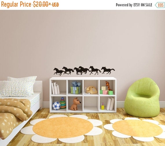 ON SALE Running Horses Large Animal Wall Decal by danadecals