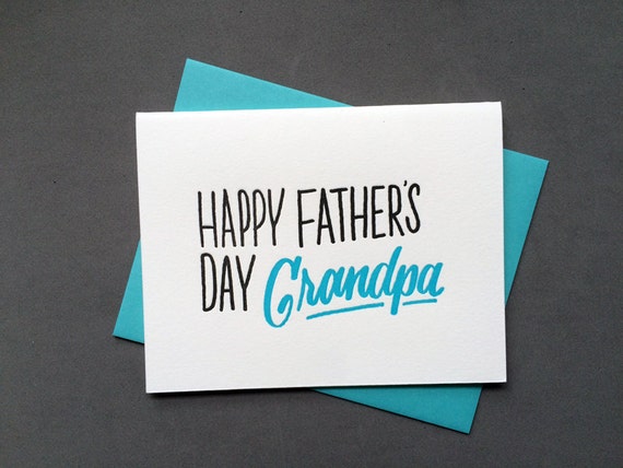 Download Happy Father's Day Grandpa Letterpress Card by Benchpressed