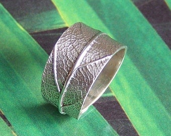 Leaf Ring Sterling Silver - Silver Leaf Ring - Handmade
