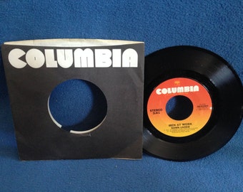 Vintage, Men At Work - "Down Under / Crazy", 7" 45 RPM Vinyl Single, 80's Dance Pop, New Wave, Business As Usual