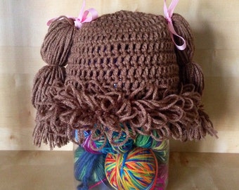 Cabbage Patch Costume, Cabbage Patch Wig, Halloween Costume, Kid Costume, Cabbage Patch Hat, Cabbage Patch Baby, Cabbage Patch Adult