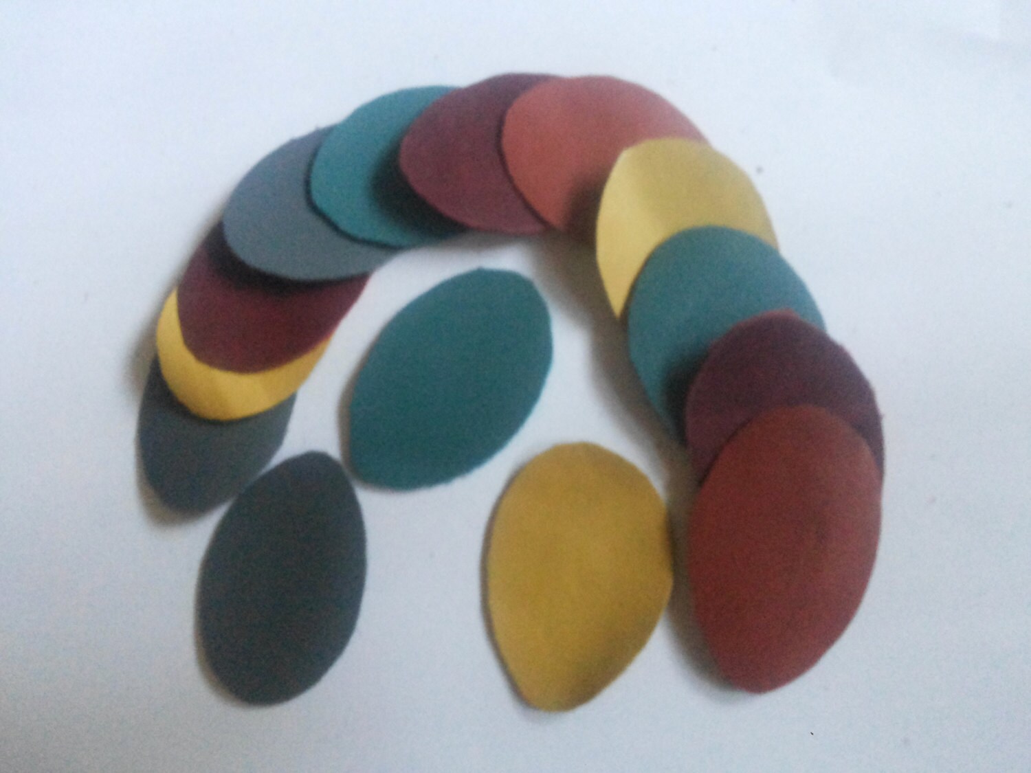 Leather die cut oval leather shapes leather by Yelosleather