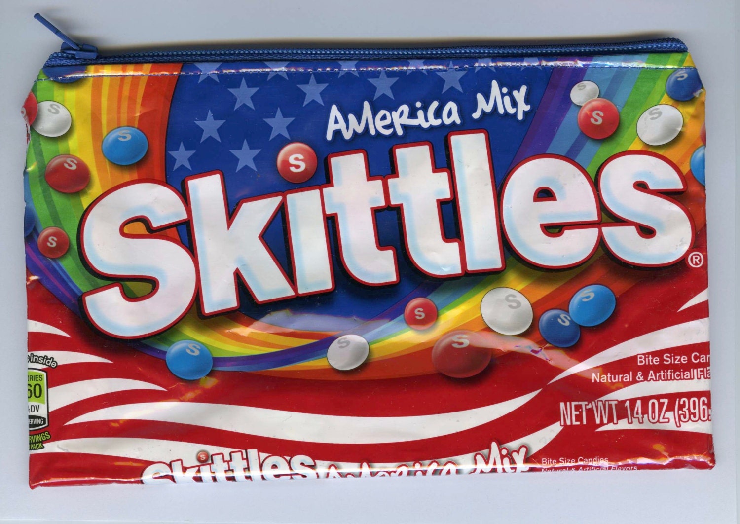 Download New Skittles America Mix Candy Wrapper Recycled Zippered