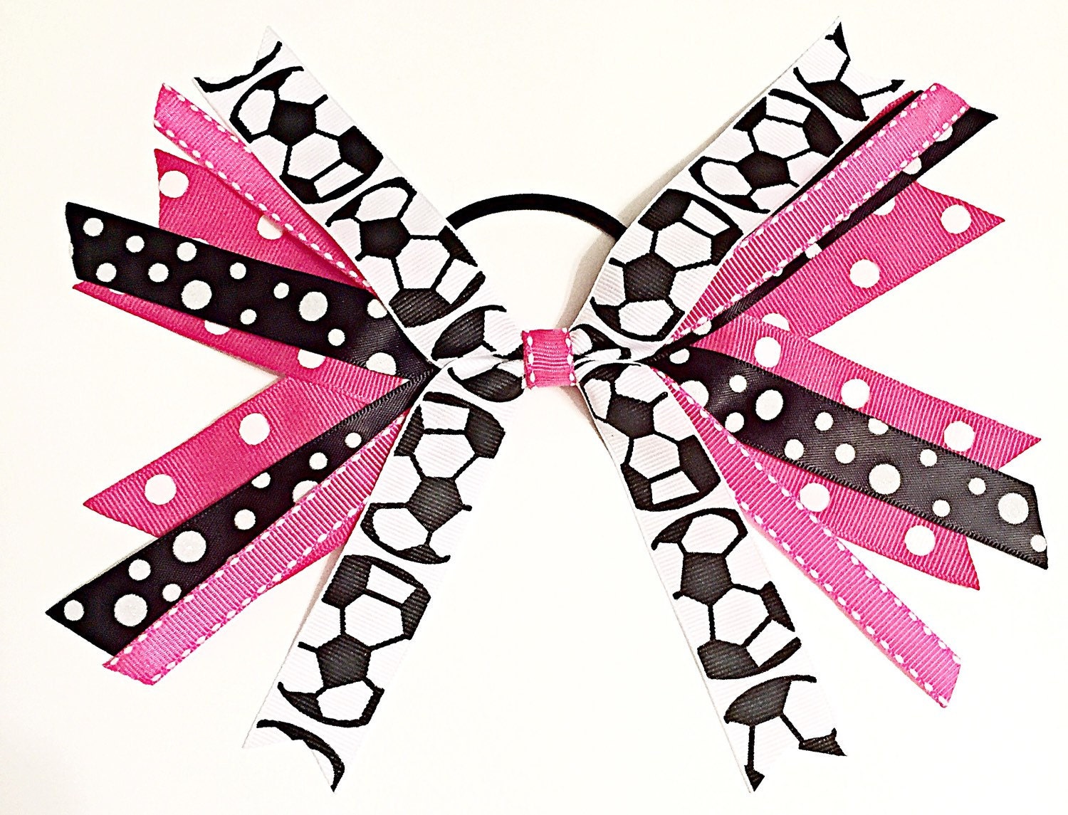 Custom Team Colors Soccer Hair Ties Soccer Hair Bow Soccer