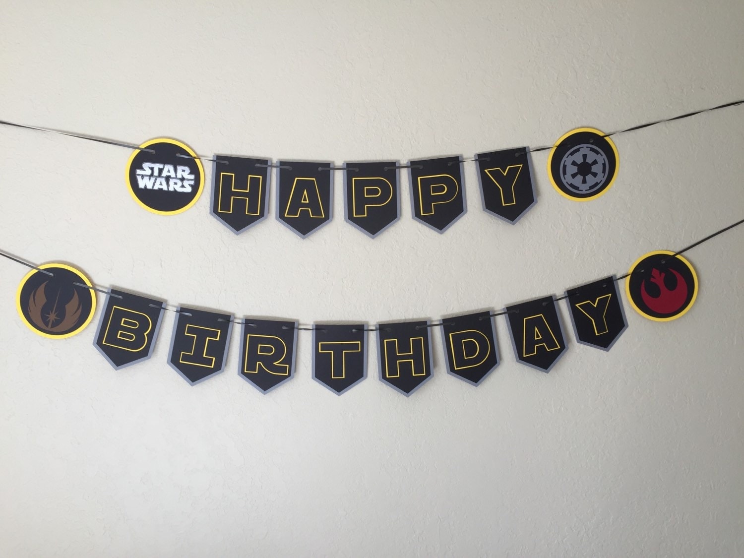 Star Wars banner Star Wars Happy Birthday banner Star Wars