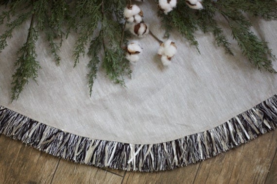 christmas tree skirt natural linen black by theburlapcottage christmas tree skirt natural linen black by theburlapcottage