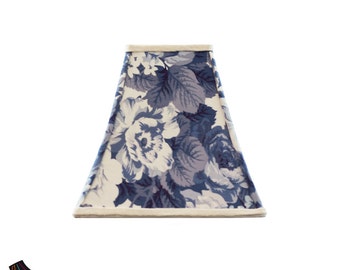 Handmade Purple Lamp Shade - Floral Lamp Shades - Fabric Lamp Shades - Rustic Lamp Shades - Square Lamp Shades - Purple Lamp Shades
