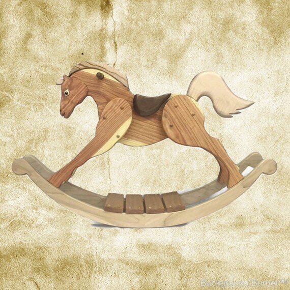 Rocking Horse Hand Carved Head Tail & Mane by GrampsWoodToys