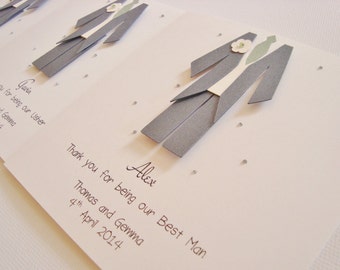 Personalised Usher/Best Man/Page Boy Wedding Thank You Card