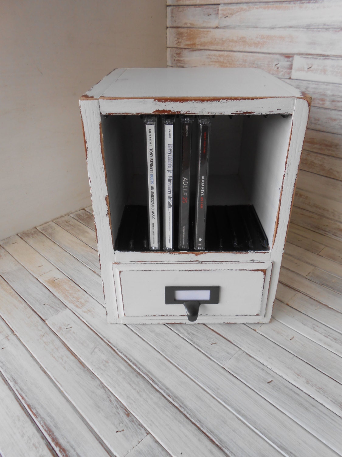 Wood CD Storage CD Organizer 10 CD Storage Box Music