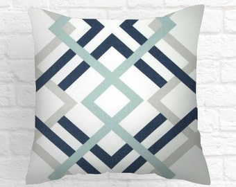 Navy Blue Decorative Pillows 18 x 18 pillow cover // 18 x 18 pillow // pillow covers 18 x 18 Covers Only