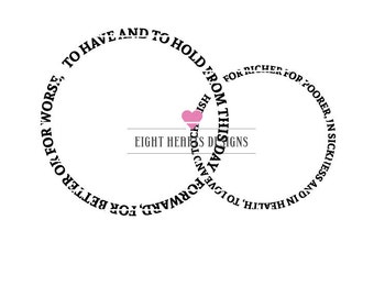 To have & to hold Wedding Vows SVG Cut Able Design Tshirt Frame Gift