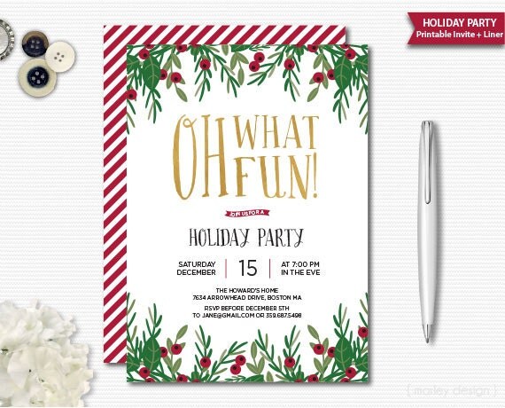 Holiday Party Invitations Examples 8