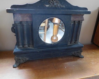 Antique Clock Case with Mirror